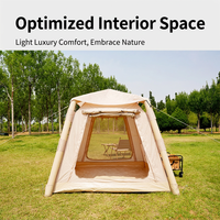 Tente pneumatique portable pliable à double couche, abri de camping imperméable, 4,6 m², sans installation, tente de nuit en plein air