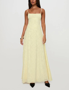 Women's 100% Cotton Jacquard Floral Breathable Maxi Dress Square Neck <b>Spaghetti</b> <b>Strap</b> Backless Lace-up Spring Autumn Summer - Product Image 6