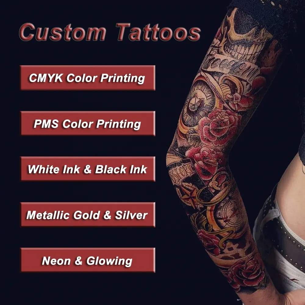 Faça seu Próprio Logotipo, Trabalho com Tatuagens Personalizadas, Adesivo Temporário