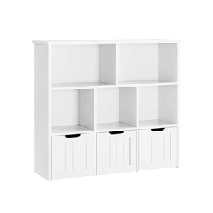 Organisateur de stockage de jouets Armoire à jouets <span class=keywords><strong>Coffre</strong></span> à jouets avec 3 tiroirs mobiles <span class=keywords><strong>Coffre</strong></span> multifonctionnel pour chambre à coucher - Product Image 1