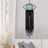 Décoration murale bohème œil porte-bonheur, design artistique bohème fait main, forme triangulaire, pour mariages et décorations intérieures, format corde