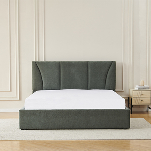 Cadre de lit avec rangement hydraulique en tissu vert foncé contemporain - Alliant esthétique et praticité - Product Image 6