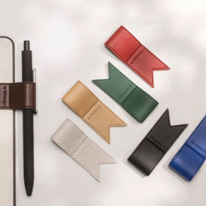 Adhesivo Durable Multifuncional Pen Loop Clip Cable Winder Vegan Leather Pen Holder - Product Image 1