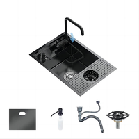 Mini îlot de cuisine compact avec évier encastré et évier à verres intégré pour appartements, bars, cafés, salons de thé et cuisines occidentales