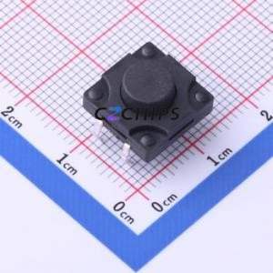 TS-KG10D-BB60F Tactile Switch Through hole Component THT,12x12mm Switch Single Pole Single Throw Round Button 2.5N Through Hole - Product Image 1