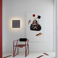 Lumière d'entrée murale en béton LED pour extérieur, IP65 étanche, diffuseur en verre trempé, design moderne européen, 2700K, lumière douce et chaude