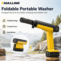 MX FoldClean 550 21V 160W Hidrolavadora Portátil Inalámbrica Plegable de Agua Fría, Nueva, 13 Bares, con Batería, Kit de Pistola para Lavado de Autos