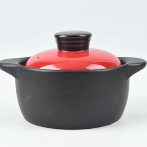 Olla de Cerámica Negra Resistente al Calor con <span class=keywords><strong>Tapa</strong></span> - Cacerola Duradera <span class=keywords><strong>para</strong></span> Estofados/Sopas (Uso Doméstico y Comercial) - Product Image 6