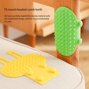 Hot Bán Vật nuôi mèo tương tác Cù scratcher <span class=keywords><strong>2</strong></span> trong 1 có thể điều chỉnh mèo Massage tóc Remover bàn chải mặt cọ xát công cụ - Product Image 4