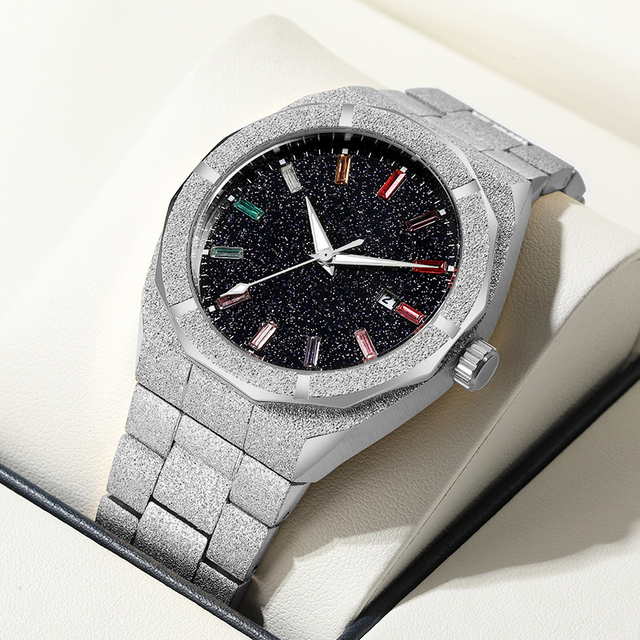 High Quality Luxury Waterproof Men Watches Custom Logo Japan Movt OEM Watch Full Iced Out Mossinate Diamond Jewelry Watches
