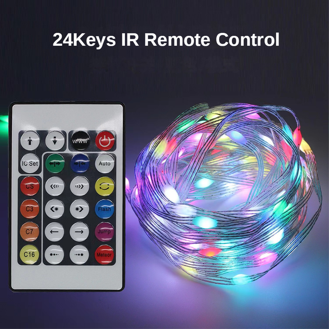 5M 10M Christmas Wedding Party Decoration Light WS2812B SK6812 Pixels RGB LED Fairy String Addressable Individually USB DC5V