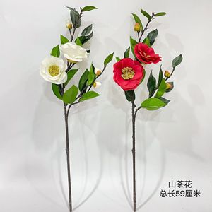 H-690 Bán Buôn Chất Lượng Cao Nhân Tạo Vải Lụa Trắng <span class=keywords><strong>Camellia</strong></span> Gardenia Trà Rose <span class=keywords><strong>Flower</strong></span> Đối Wedding Party Trang Trí Nội Thất - Product Image 5