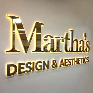 Custom Letter <strong>Light</strong> LED Illuminated <strong>3D</strong> Metal Signs for Business Modern Backlit Logo <strong>Wall</strong> Design for Shops Offices Coffee Hotel - Product Image 1