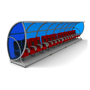 Elite One-Row Portable Soccer Dugouts Bancs de football pour les joueurs et les entraîneurs en acier et en aluminium pour le stade et l'école - Product Image 5