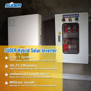 Biến tần năng lượng mặt trời lai SUOER 12KW 48V DC, biến tần ngoài lưới điện, màn hình LCD, cổng USB, tích hợp WiFi, MPPT - Product Image 3