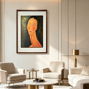 Custom Metal <strong>Framed</strong> Amedeo Modigliani Portrait <strong>Canvas</strong> <strong>Print</strong> Abstract Vintage Wall Art for Home Living Room Bedroom Decor - Product Image 2