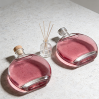Bouteilles de vin en verre à goulot plat de 250 ml/500 ml en gros avec bouchon en liège, pour stockage de tequila et de vin, estampage à chaud, couleur personnalisée disponible