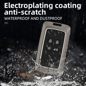 Couvre-clé de voiture en silicone à <span class=keywords><strong>3</strong></span> boutons en alliage de zinc pour Renault logan koleos megane <span class=keywords><strong>clio</strong></span> duster car smart fob key shell cases body - Product Image 4