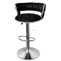 Chaises de bar pivotantes de luxe en velours, tabourets de bar pour cuisine, restaurant, banquet