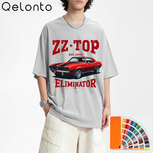 Unisex <span class=keywords><strong>motivo</strong></span> auto d'epoca t-shirt 100% cotone manica corta <span class=keywords><strong>abbigliamento</strong></span> estivo personalizzato da uomo Oversize grigio stampa tessuto a maglia - Product Image 1