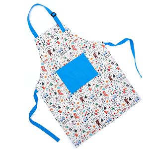 Tạp Dề Trẻ Em Bằng Vải Bông 100% Có Mũ Có Dây Đeo Cổ Có Thể Điều Chỉnh Và Túi Để Nấu Ăn Vẽ Tranh - Product Image 2