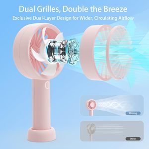 2026 New Mini <b>Handheld</b> <b>Fan</b> Colourful Design Transparent Housing Rechargeable Portable Mini Handy <b>Fan</b> Pocket - Product Image 5