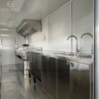 Remorque alimentaire mobile, camion-restaurant, cuisine entièrement équipée, remorque en acier inoxydable