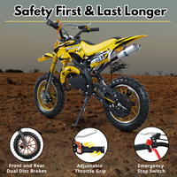 Mini moto tout-terrain Yaztor 49cc, jouet préféré des enfants pour les activités hors route, moto 2 temps, entrepôt américain