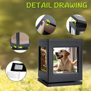 Wholesale Modern Eco-friendly Wooden Pet Caskets & Urns for Dogs Cats Small Animals with Photo <b>Memorial</b> Coffin <b>Box</b> - Product Image 2
