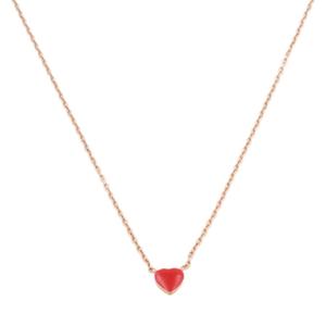 Rose Gold Minimalist Heart Necklace Stainless Steel Clavicle Chain Women's Gift Jewelry - Product Image 5