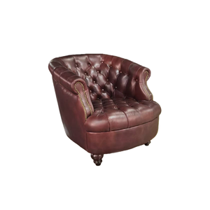 <span class=keywords><strong>Fauteuil</strong></span> <span class=keywords><strong>club</strong></span> capitonné <span class=keywords><strong>marron</strong></span> vintage de luxe, finition artisanale en cuir véritable, pour salon, hôtel ou chambre d'hôtes VIP - Product Image 5