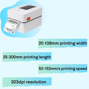 Máy in nhiệt nhãn vận chuyển 4 x 6, chiều rộng in 20-108mm, máy POS USB, sử dụng rộng rãi, máy in <span class=keywords><strong>Windows</strong></span>, độ phân giải 203dpi - Product Image 3