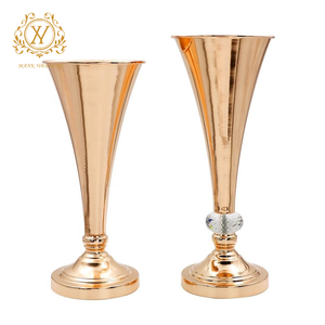 Trumpet Shaped <strong>Flower</strong> <strong>Vase</strong> With Crystal Ball Simple European Style Desktop <strong>Flower</strong> Stand for Gold Centerpieces Wedding Home Decor - Product Image 5
