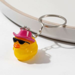 Trendy Creative Cute Little Yellow Duck Resin With <b>Hat</b> Bag Pendant & Mini Car Accessory Blind <b>Box</b> Keychain - Product Image 1