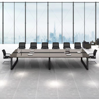Ensemble de table de conférence pour hôtel de luxe, mobilier de bureau moderne avec chaises, table de conférence