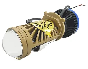 Proyektor lensa Mini baru lampu depan LED H4 dengan DRL 12V 55W lensa optik dengan Canbus kinerja balok potong sempurna