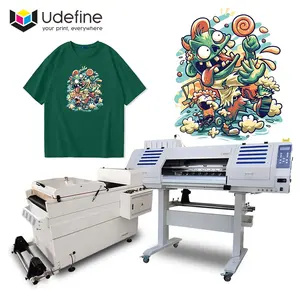 Udefine Automatic digital large format 60cm dtf printer 4 heads XP600 I3200 printhead 60 dtf film printer t shirt printing mac