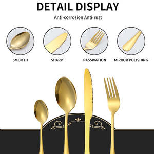 Juego de Cubiertos GEMEI Classic Serie 1010 de 24 Piezas de Acero Inoxidable con Estuche, Aptos para Lavavajillas, para Hogar y <span class=keywords><strong>Hotel</strong></span> - Product Image 3