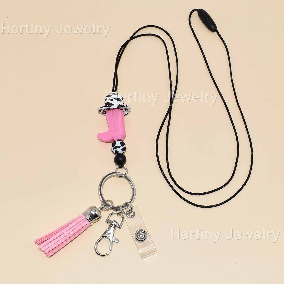2023 Teacher Gifts Idea Silicone Rainbow Beads Acrylic Notebook Lanyard Keychain