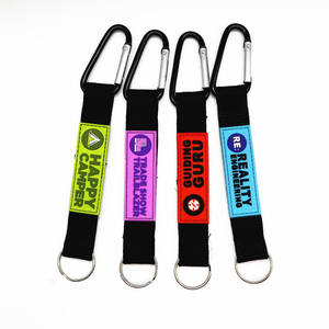 LLavero de poliéster con logotipo personalizado de alta calidad, cordón corto con gancho de Metal, venta al por mayor - Product Image 4