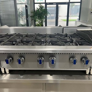 Thương mại Countertop gas tấm nóng bếp nồi 2/4/6 Burner tùy chọn thiết bị nấu ăn cho nhà hàng sử dụng - Product Image 4
