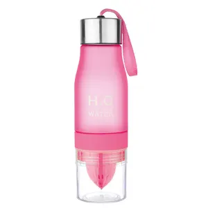 H2O Wasser flaschen, auslaufs ichere Obst-Infuser-Sport flasche mit Tasse, motivierende Wasser flasche gut für die Gesundheit