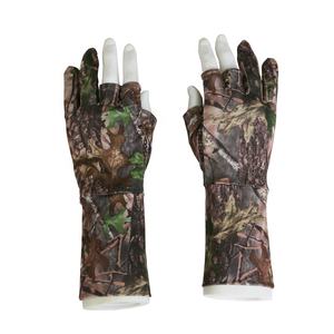 Кастомизируемые полупальцевые камуфляжные перчатки из полиэстера для охоты, туризма и активного отдыха от Demarui - Product Image 1