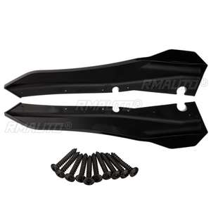 Couvre-lèvres de pare-chocs arrière noir/aspect fibre de carbone pour Infiniti Q50, protection d'angle latérale du pare-chocs arrière - Product Image 2