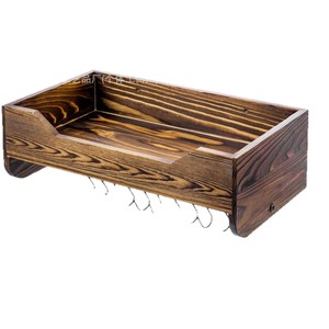 Wooden <b>wall</b>-mounted baseball cap <b>storage</b> rack, home <b>wall</b>-mounted clothing bag and hat <b>storage</b> and organization rack - Product Image 2