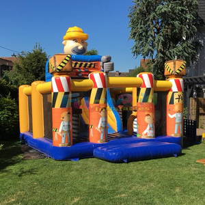 Chateau gonflable petit batisseur <b>inflatable</b> construction bouncy castle with slide combo commercial kids bouncer house - Product Image 3