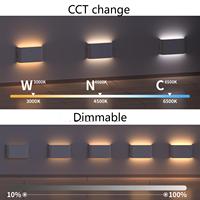 Lampe de nuit LED à intensité variable CCT au prix d'usine, design moderne avec télécommande intelligente, montage mural magnétique en groupe, corps en ABS