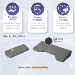 Juego de almohada de cuña con cojín para el dolor de cama de posicionamiento antideslizante con almohada auxiliar para pacientes postrados en cama que evitan las úlceras por presión - Product Image 2