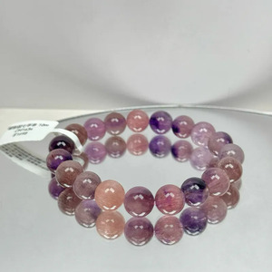 Gran oferta resistir la fatiga mujeres hombres curación cristal amatista Natural piedra cuentas elásticas pulseras ajustables | Pulsera de amatista - Product Image 1