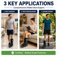 Botte orthopédique gonflable courte pour la fixation des blessures à la cheville et les soins postopératoires